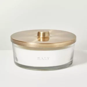 5-Wick Clear Glass Salt Knob-Lid Jar Candle 28oz – Hearth & Hand