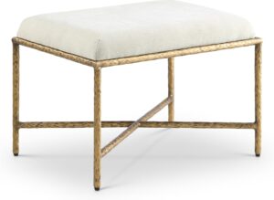 Modern Bench- 25″ W x 18″ D x 18″ H- Cream