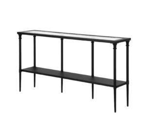 Blackened Bronze Rectangle Glass Console Table