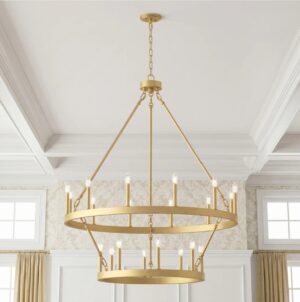 20-light Modern Wagon Wheel Chandelier