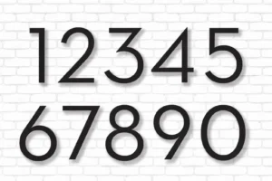 12 inch Tall Modern House Numbers